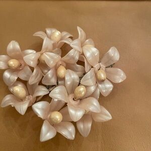 Vintage Pink Flower Brooch